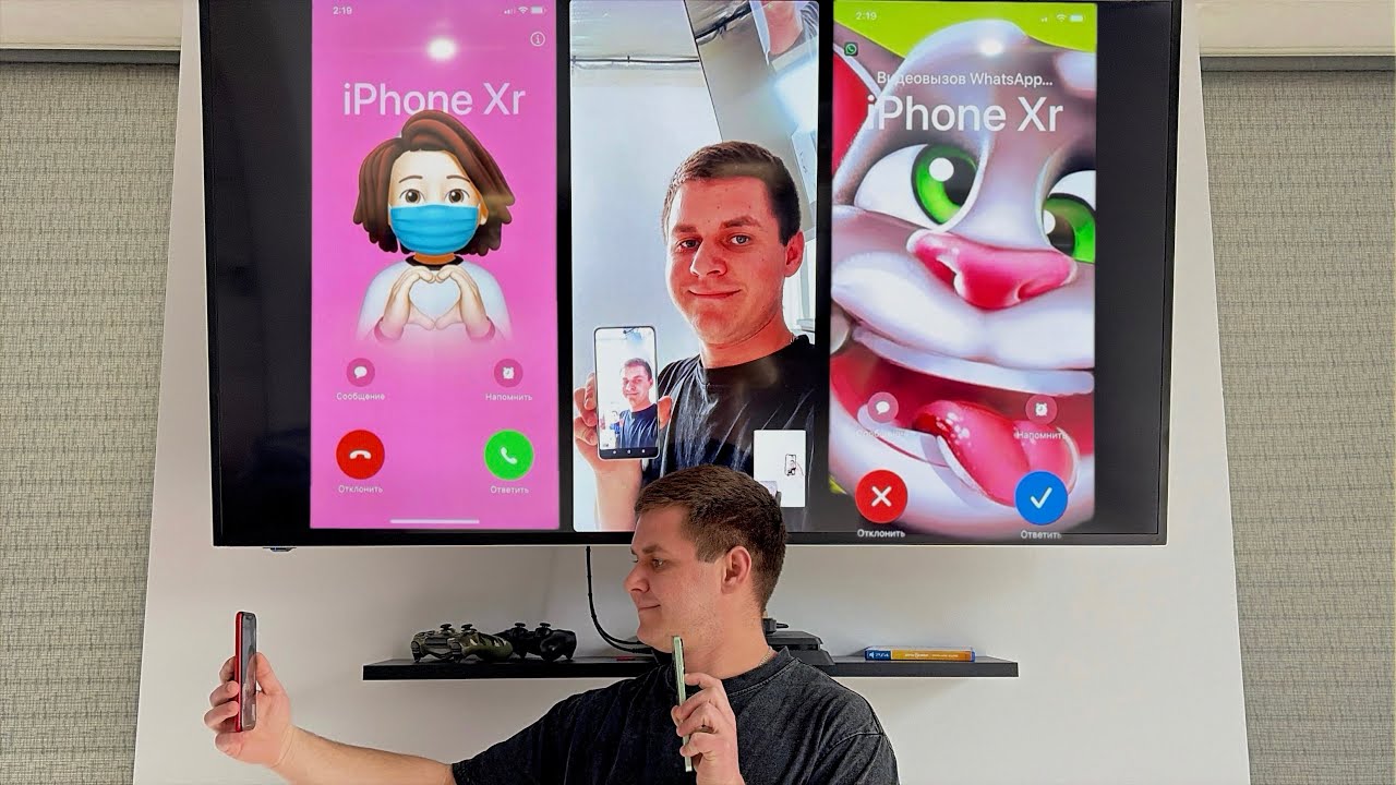 Smart TV Screen Recording Incoming Video Calls WhatsApp | iPhone XR & Realme C67 