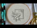 5 MINUTES EMBROIDERY!! Easy Hand Embroidery Window Design With Flowers for Beginners💙Free Pattern 