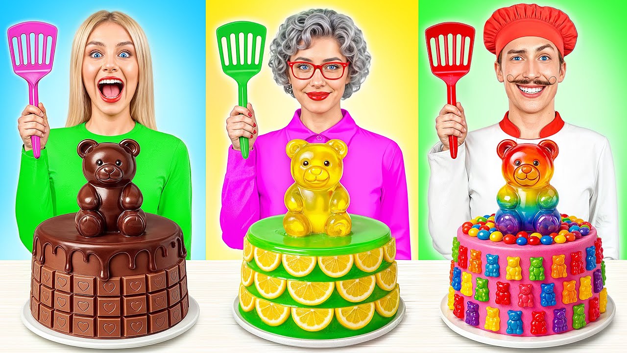 Я против Бабушки Челлендж с Шоколадной Едой | Сумасшедшие Кулинарные Идеи от Multi DO Joy