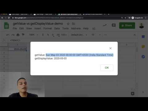 Google Apps স্ক্রিপ্টে getValue বনাম getDisplayValue-এর মধ্যে পার্থক্য কী?