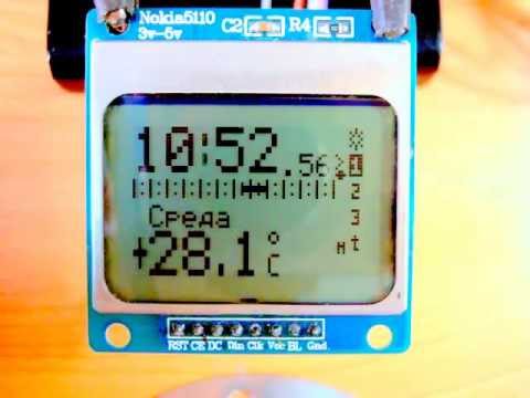 Недельный таймер , с дисплеем Nokia 5110.