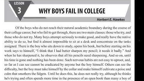 Why Boys Fail in College. 2nd year.complete translation.