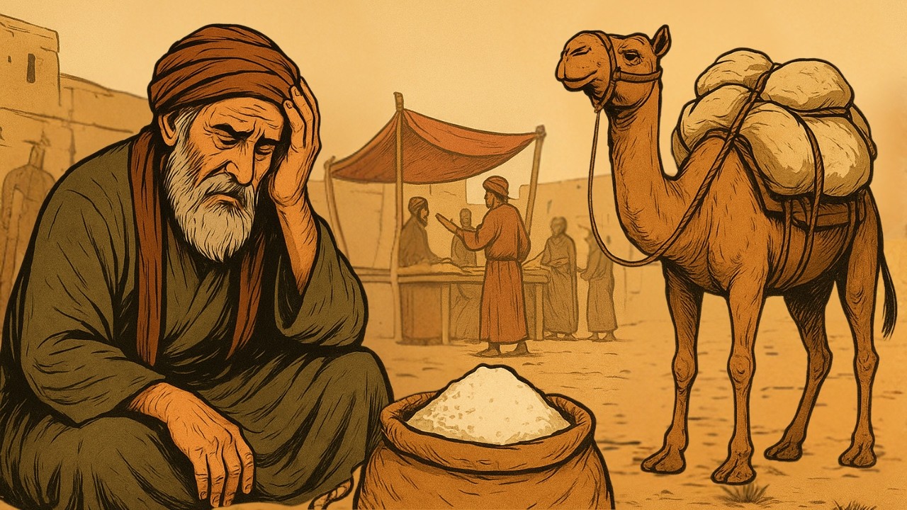 #قصة تاجر الملح الذي خُدع في السوق، لكن جمَله انتقم له بحيلة عبقرية (قصة مثيرة)