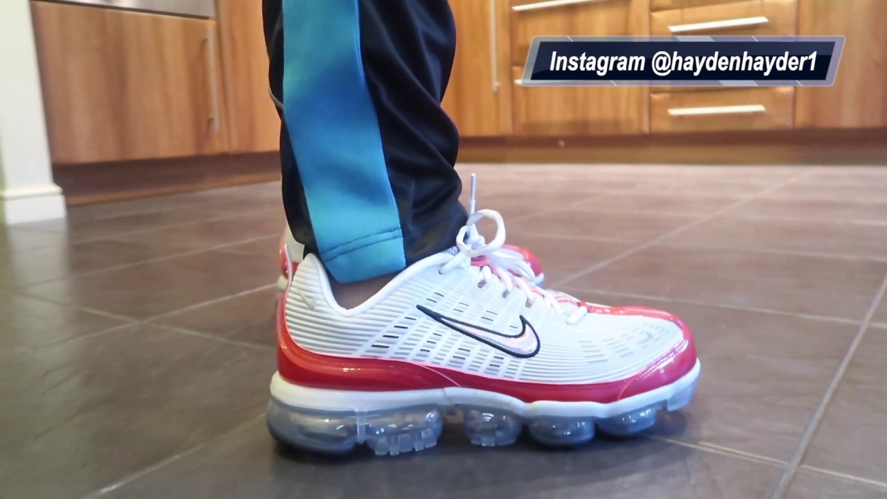 NIKE AIR VAPORMAX 360 'UNIVERSITY RED' ON FEET REVIEW UNBOXING