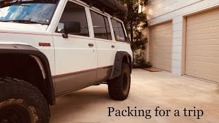 Packing the patrol. Very basic setup.