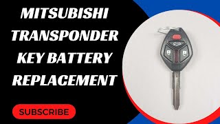 Mitsubishi Eclipse, Endeavor, Galant, i-MiEV, Lancer, Mirage, Outlander Chip Key Battery Replacement
