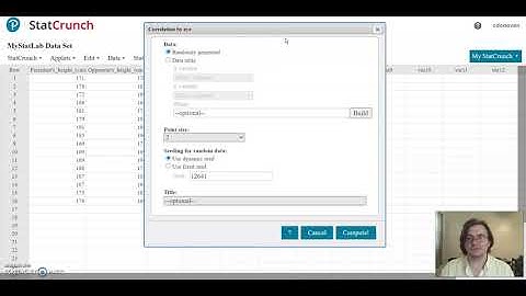 STAT216 Section 2-4 Part II (Scatterplots in StatCrunch)