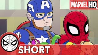 Spidey & Cap Take On A Toy Thief Marvel Super Hero Adventures - The Toys Are Back In Town Short