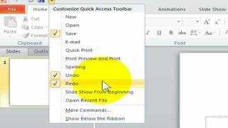 How to Customize the Quick Access Toolbar In PowerPoint