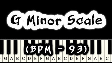 How to Play G Minor Scale on Piano (BPM - 93) \\ Easy Piano Tutorials