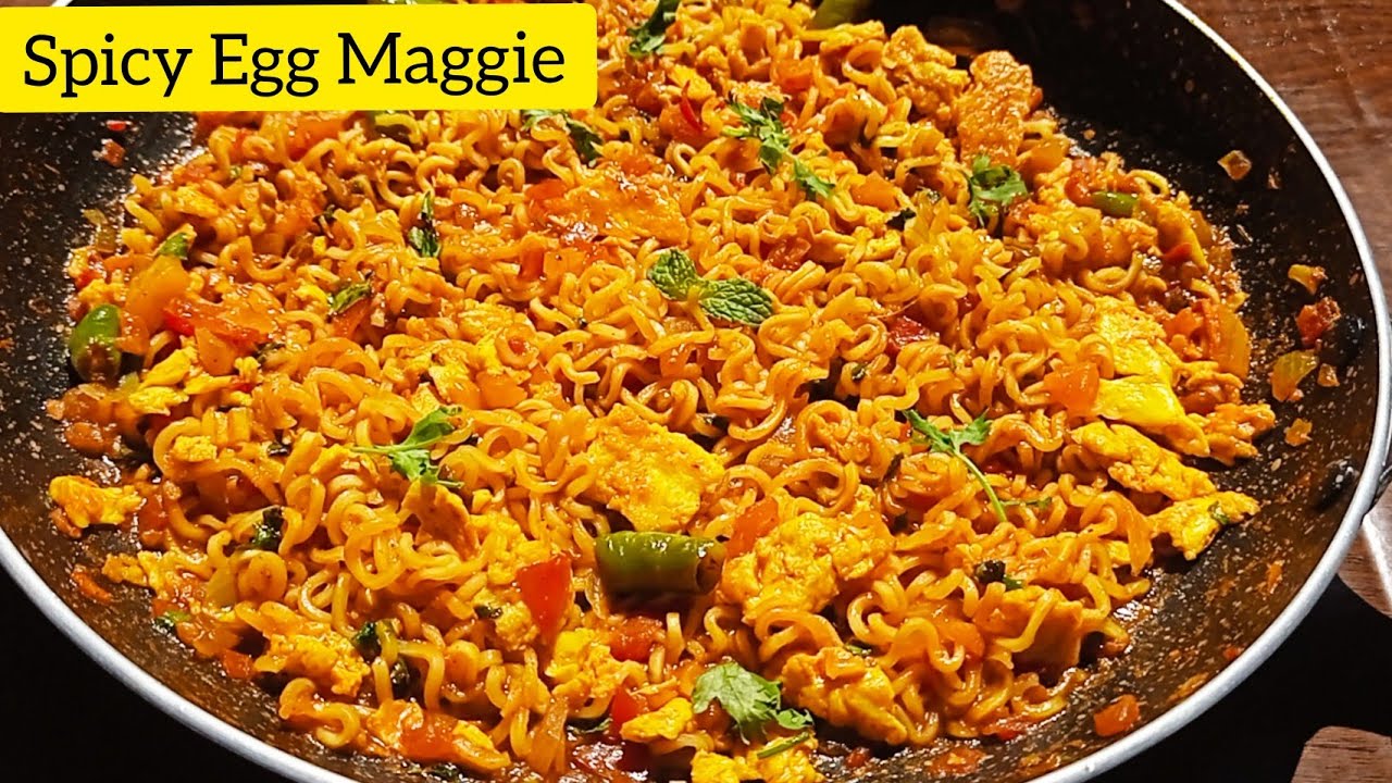 Spicy Egg Maggie Egg Maggie Recipe Street Style Maggie Masala