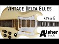 Vintage delta blues in e  guitar backing track