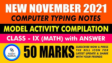 Class 9 / Math / Model Activity Compilation (Final 2021) / Hindi Medium / Sabitri Institute