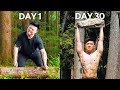 My 30 Day Body Transformation in the FOREST (Primitive Gym)