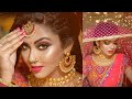 Indian bridal makeover with airbrush  makeup artist jyoti shaw   loukik das photography 