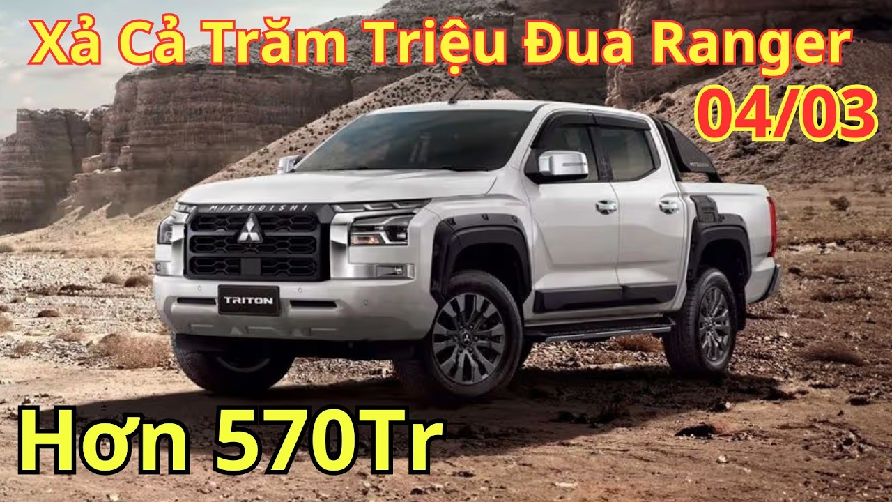 ✅Giá Khuyến Mại Mitsubishi Triton Tháng 3. Xả Cả Trăm Triệu Đua Ranger, Lăn Bánh Mới | Xegiatot24h