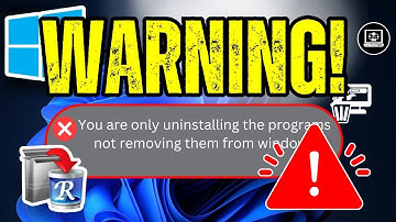You are Only UNINSTALLING Programs Not REMOVING them from Windows