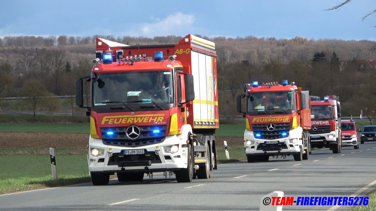 [schweres Unwetter im Rhein-Main-Gebiet] Katastrophenschutzübung Bereitstellungsraum in der Wetterau