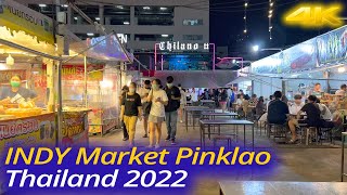 4K 🇹🇭 Indy Market Pinklao in Thailand 2022, Bangkok Night Market Walk