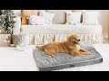 WESTERN HOME Dog Beds for Large Dogs, Extra Large Dogs, Medium Dogs, with Washable Waterproof Cover