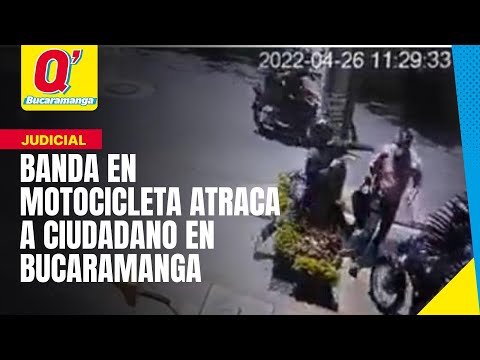 Banda en motocicletas atraca a ciudadano en Bucaramanga