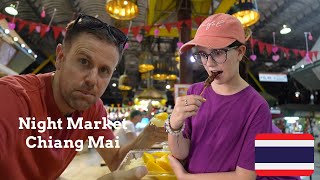 Americans try MANGO STICKY RICE in Chiang Mai Thailand | NIGHT MARKET