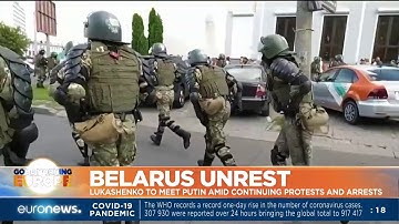 Belarus unrest: Lukashenko to meet Putin amid continuing protests and arrests