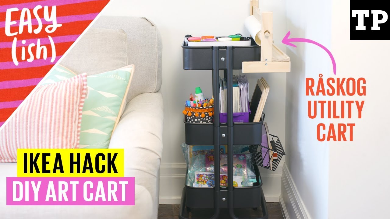 IKEA hack: Organize kid's art supplies with a DIY art cart