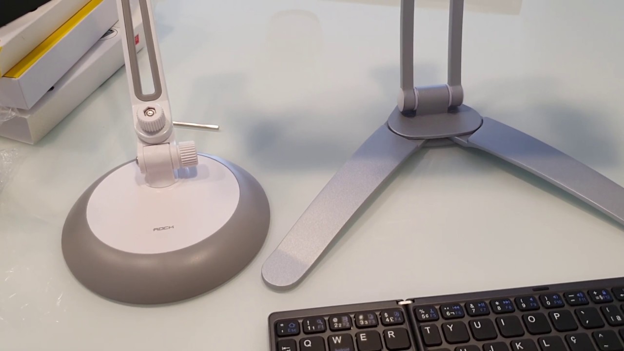 Suportes de mesa para tablet (Galaxy Tab S6 e iPad)