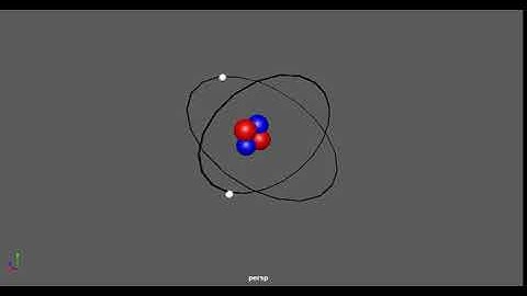 Autodesk maya (helium atom 3d model )