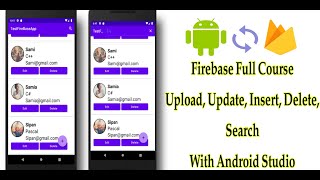 Firebase Full Course Create,Upload,Search,Update,Delete,Add with Android studio 2021 Arabic