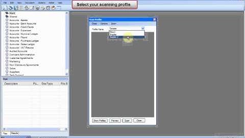 Scanning documents into Scan and Document Manager