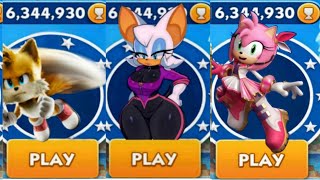 Sonic Dash -  Tails Dash VS Rouge Dash VS Popstar Amy _ Movie Sonic vs All Bosses Zazz Eggman screenshot 5