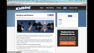 Kidblog Lesson 1: Creating Your Account