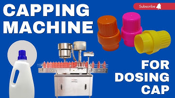 Automatic Bottle capping machine - Laundry Detergent bottle with dosing cap