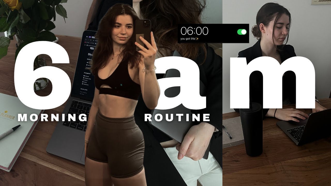 productive 6AM morning routine before a 9-5 ☕️