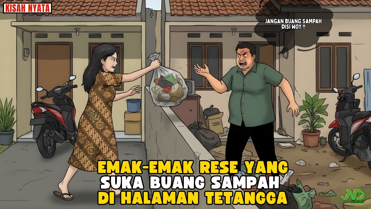 AZAB EMAK-EMAK RESE YANG SUKA BUANG SAMPAH DI HALAMAN TETANGGA || ANIMASI AZAB