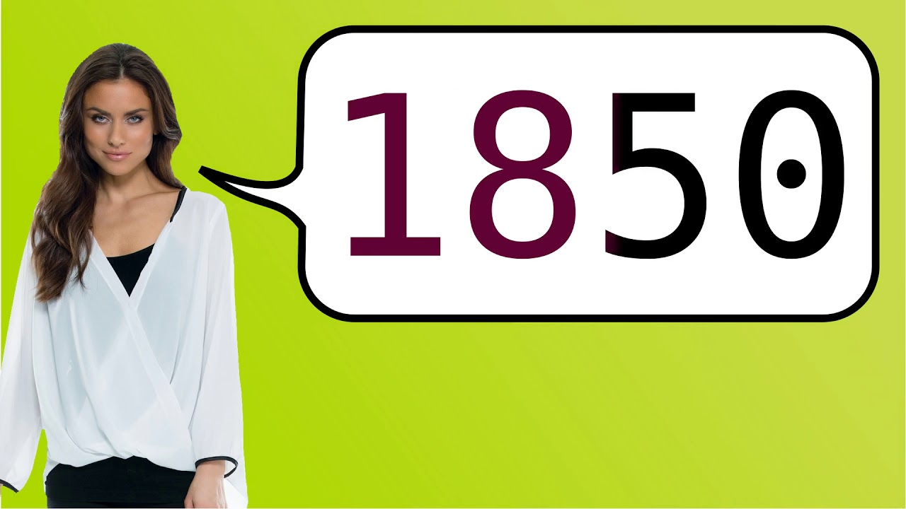 Como dizer '1850' em ingles? - YouTube