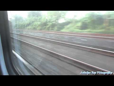 Lower Deck View : Dhanbad Howrah AC Double Decker Express blasting through Waria at 110 kmph