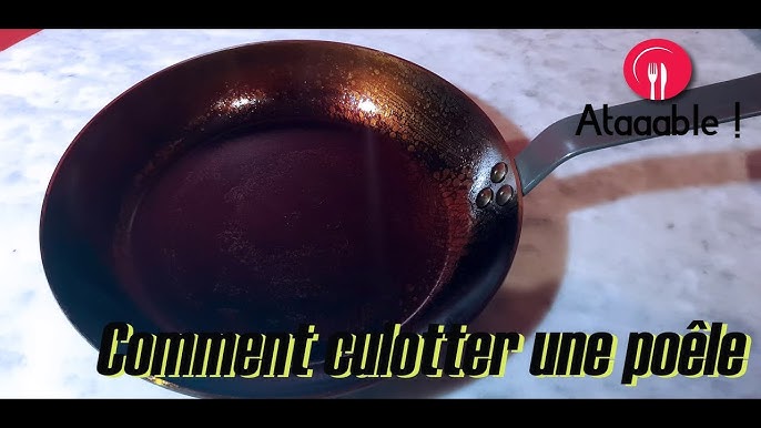 Culottage des poêles DE BUYER en fer ou WOK - culotter poêle acier - YouTube