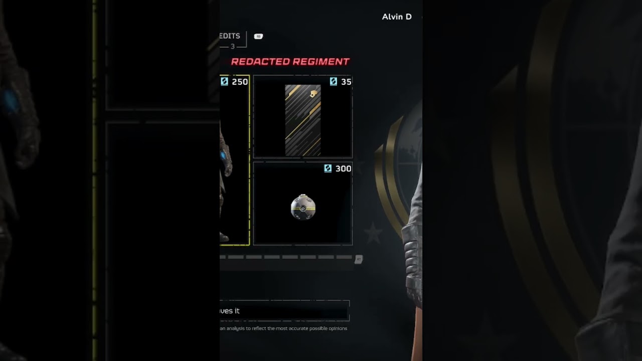 Hellbot SOS unlocks redacted regiment. 