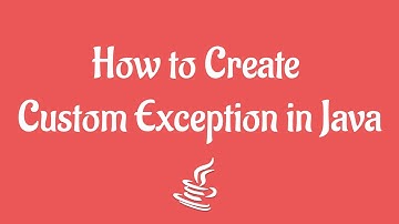How to create custom exception in Java | Java Custom Exception