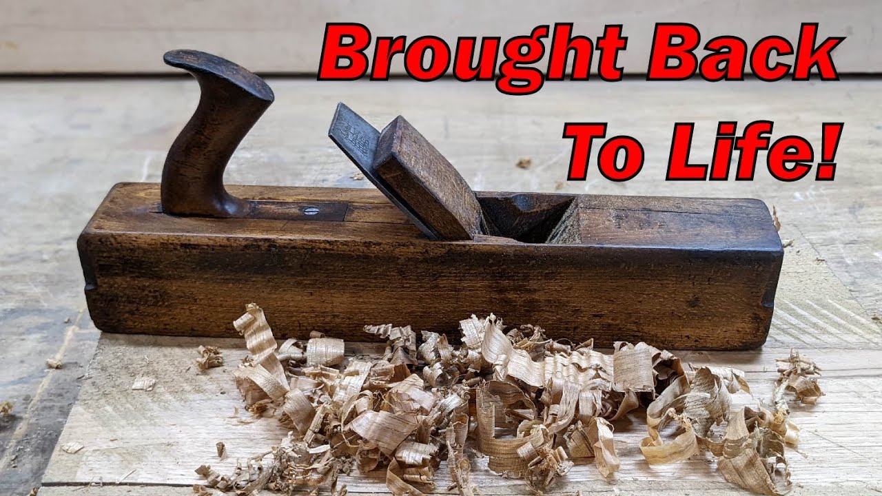 Old Cracked Wood Plane Brought Back To Life - Sympathetic Restoration