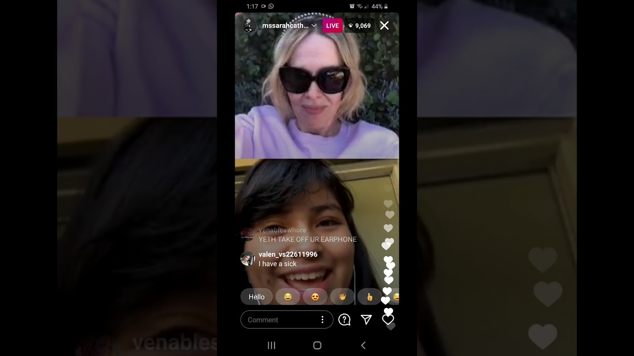 Sarah Paulson's live with kiera and 3 fans 22/11/2020 (RUN MOVIE)