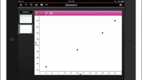 Tutorial: TI-Nspire™ Apps for iPad - Entering and Analyzing Data