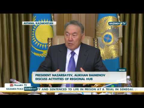 President Nazarbayev Alikhan Baimenov Discuss Activities Of Regional Hub Kazakh TV
