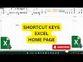 SHORTCUT KEYS IN EXCEL