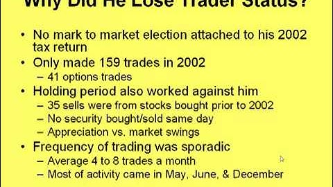 Protecting Your Trader Tax Status