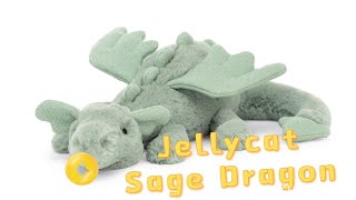 Jellycat Sage Dragon and Snow Dragon medium