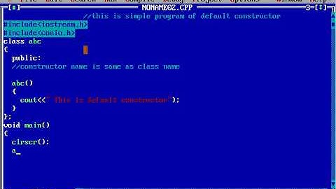 Simple program for default constructor